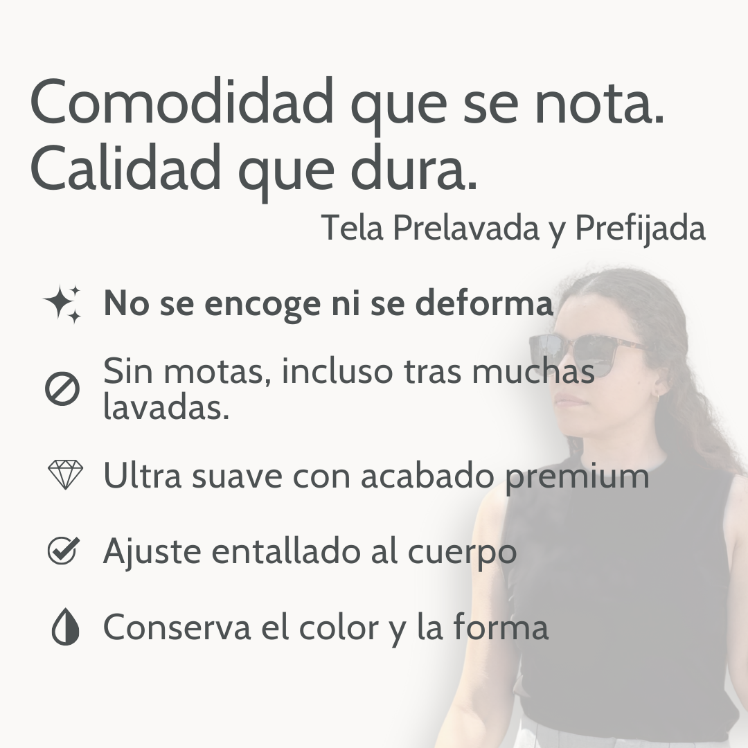 Manga Larga Cuello Alto 95% Algodón