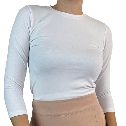HALF SLEEVE CLOSED NECK POLO - WHITE