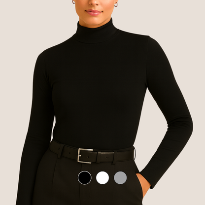 Manga Larga Cuello Alto 95% Algodón