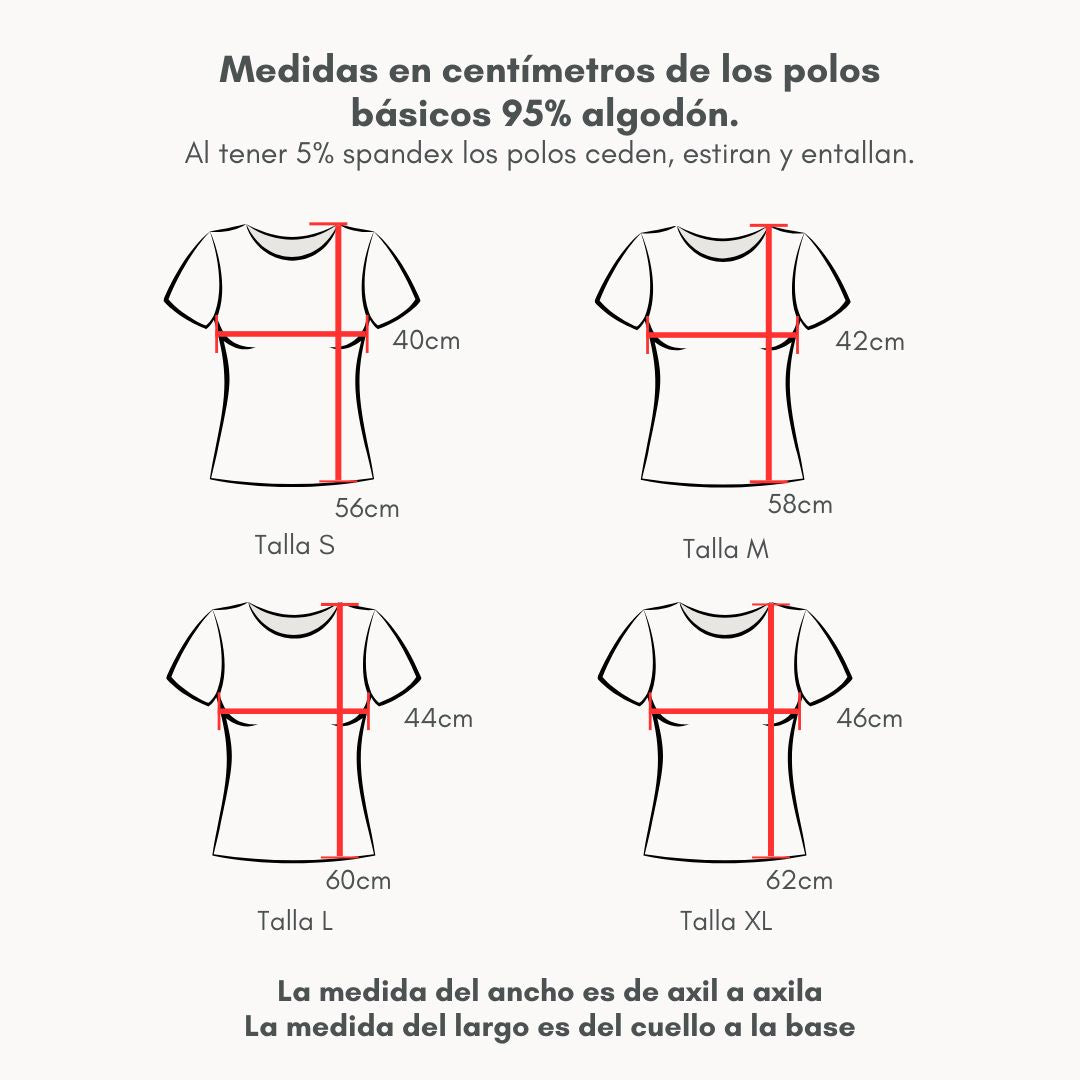 Manga Corta Cuello Cerrado 95% Algodón