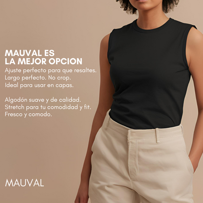 Manga 3/4 Cuello Cerrado - Navy Blue | 95% Algodón