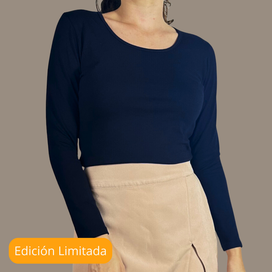 Manga Larga Cuello Redondo | 95% Algodón