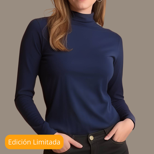 Manga Larga Cuello Alto | 95% Algodón