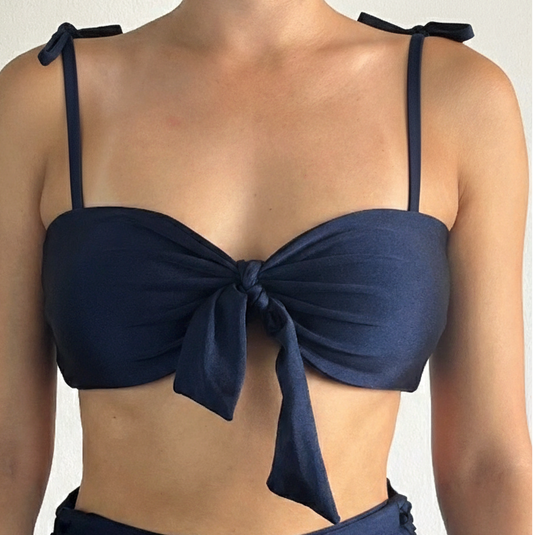 Navy Shine | Top Strapless