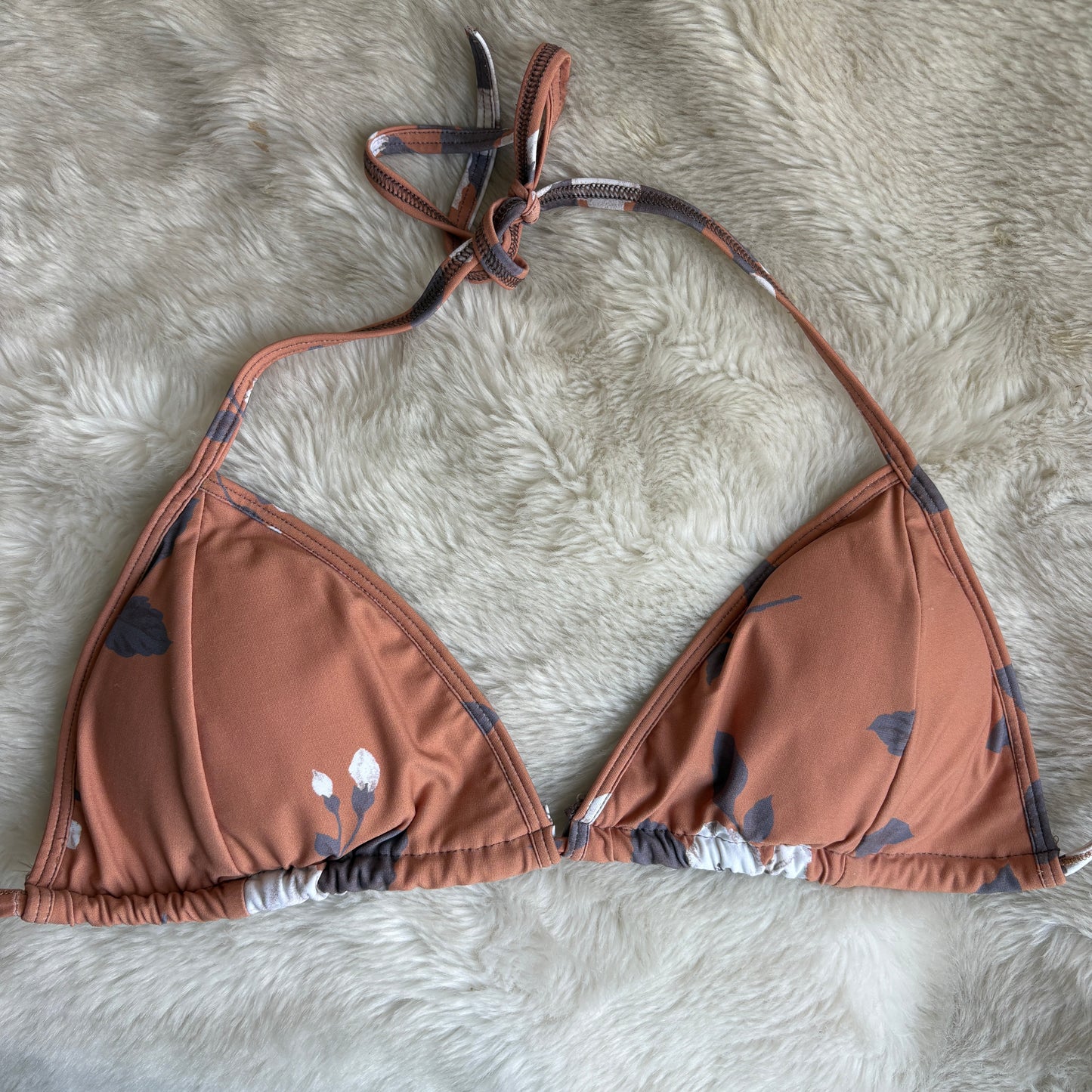 Crema Floreado | Top Tira